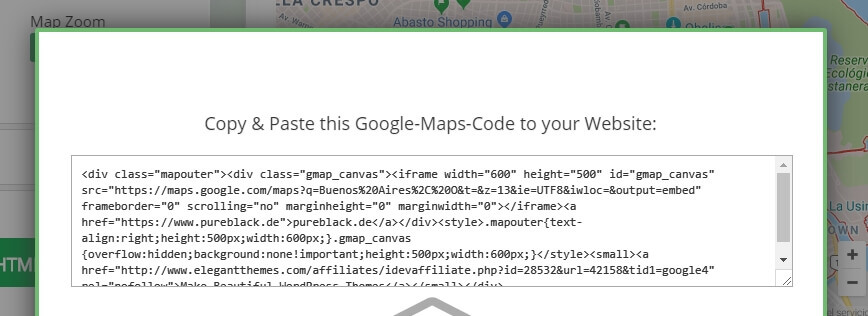 code nhúng của google maps
