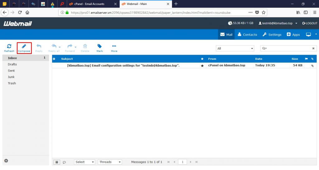 bắt đầu soạn email