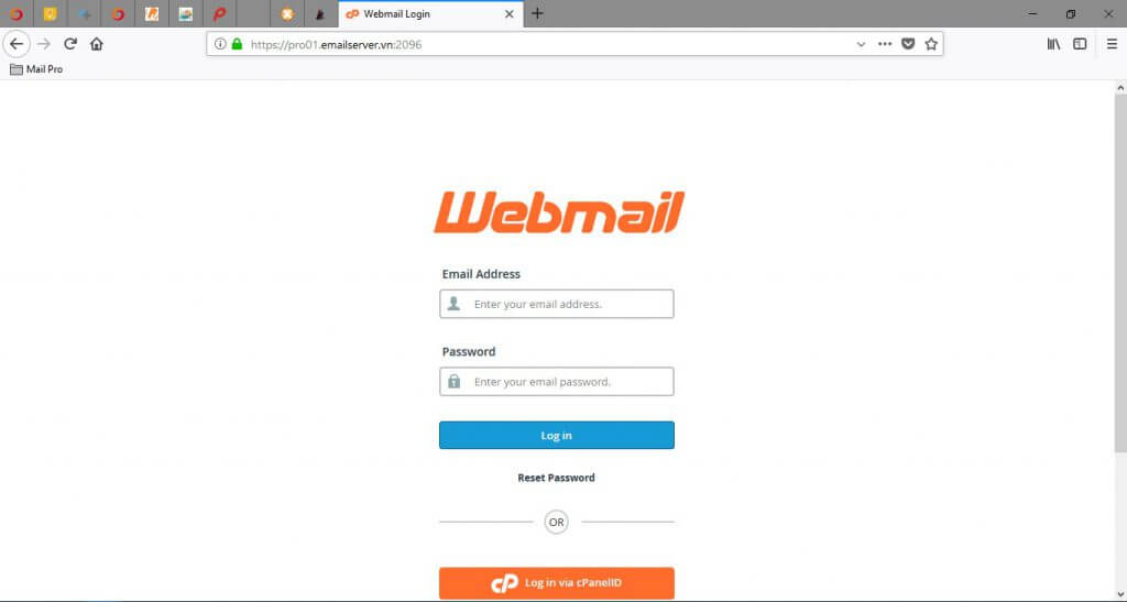 đăng nhập web mail