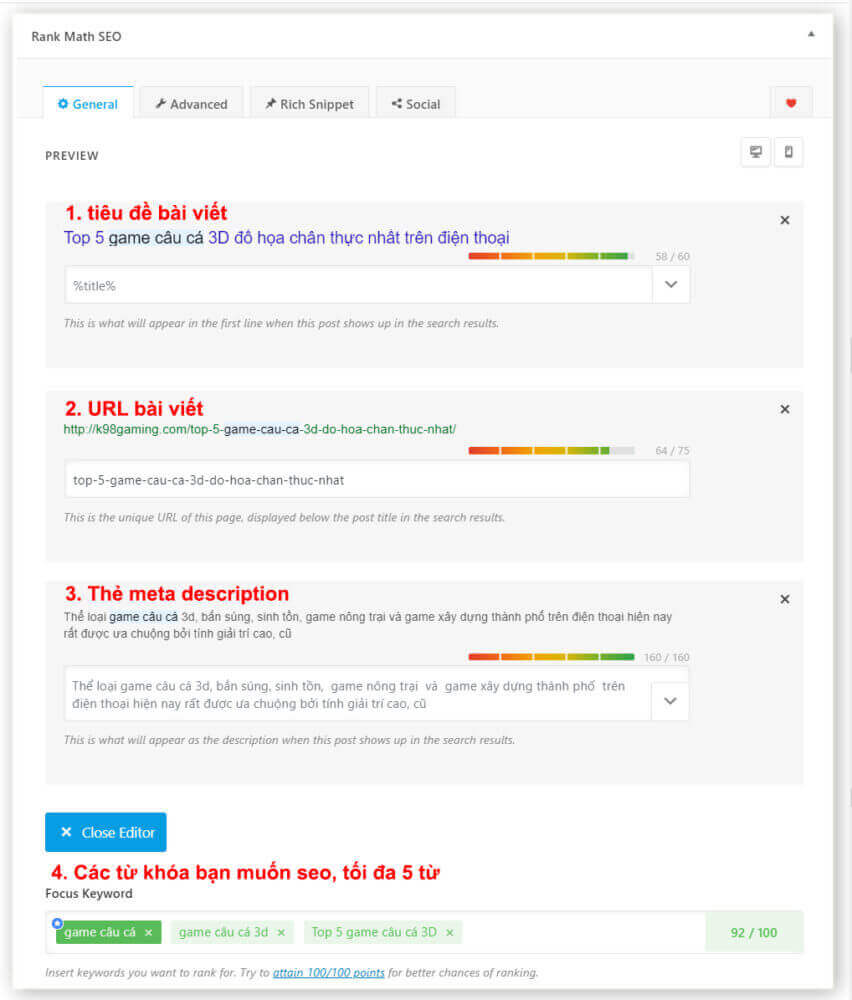 Cách SEO bài viết bằng rank math seo - đưa bài viết lên top google hiệu quả