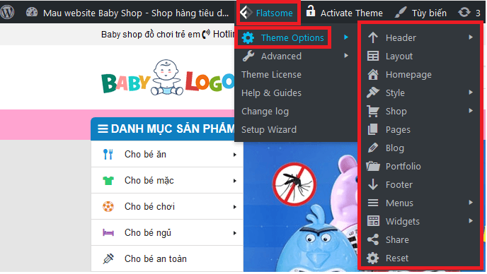 Hướng dẫn sử dụng theme Flatsome từ căn bản đến nâng cao
